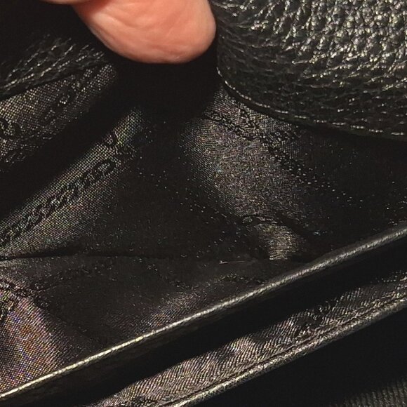 Michael Kors Wallet Large Lillie Gusset Carryall Black Soft Pebbled Leather - Picture 10 of 15